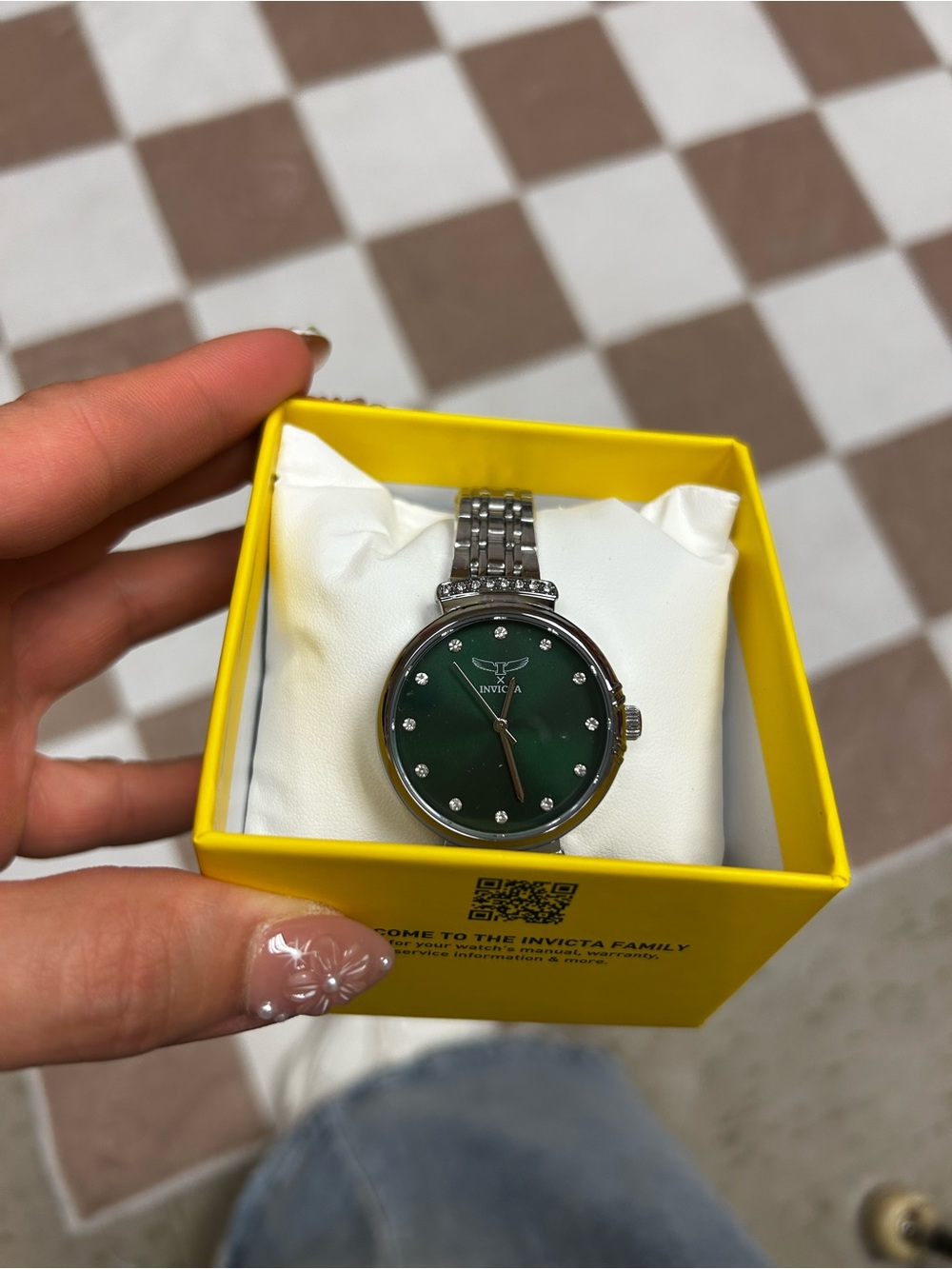 Invicta women's Green Dial Stainless Steel Bracelet Watch